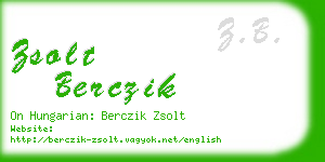 zsolt berczik business card